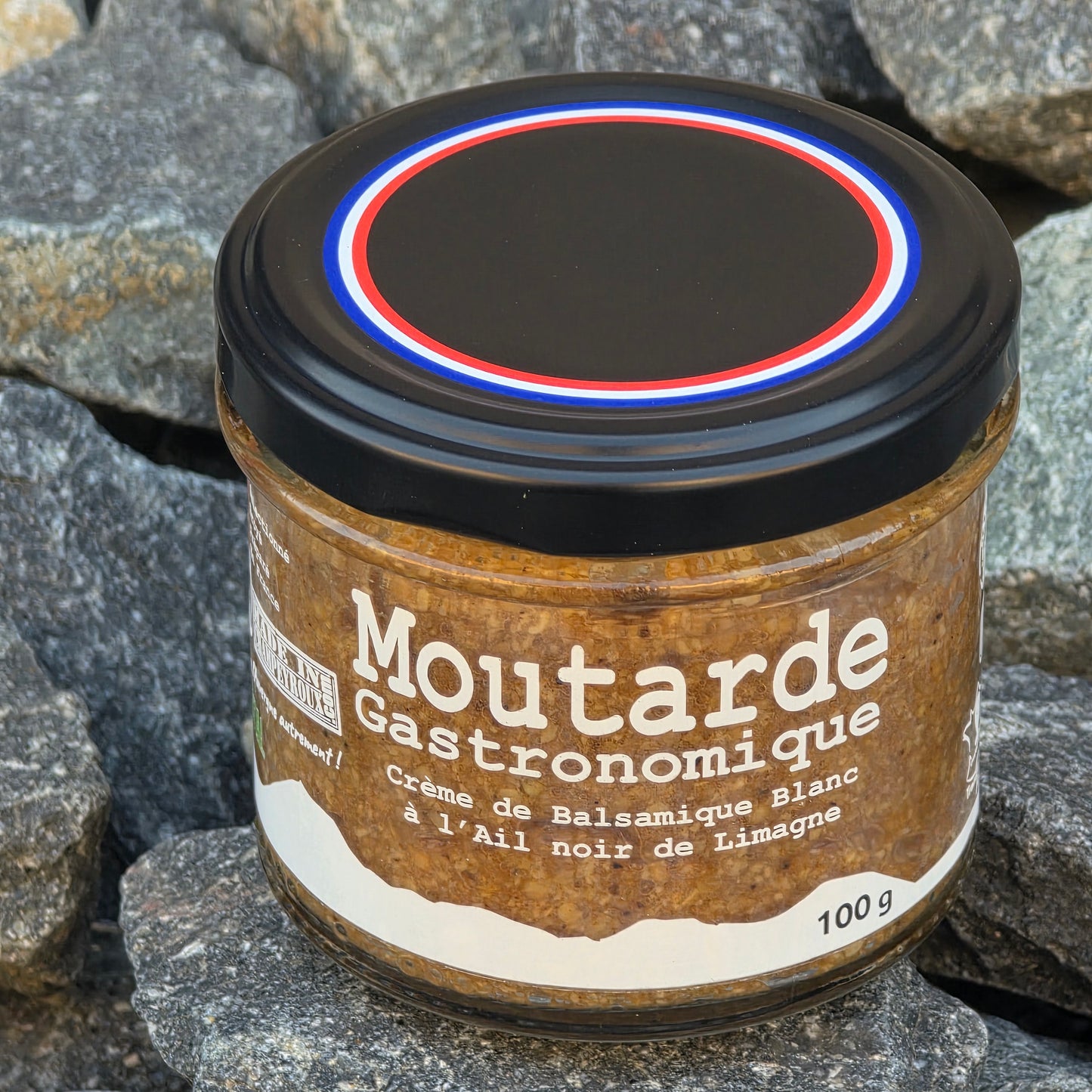 Moutarde balsamique ail noir de Limagne en bocal 100g – Le Picnic Français