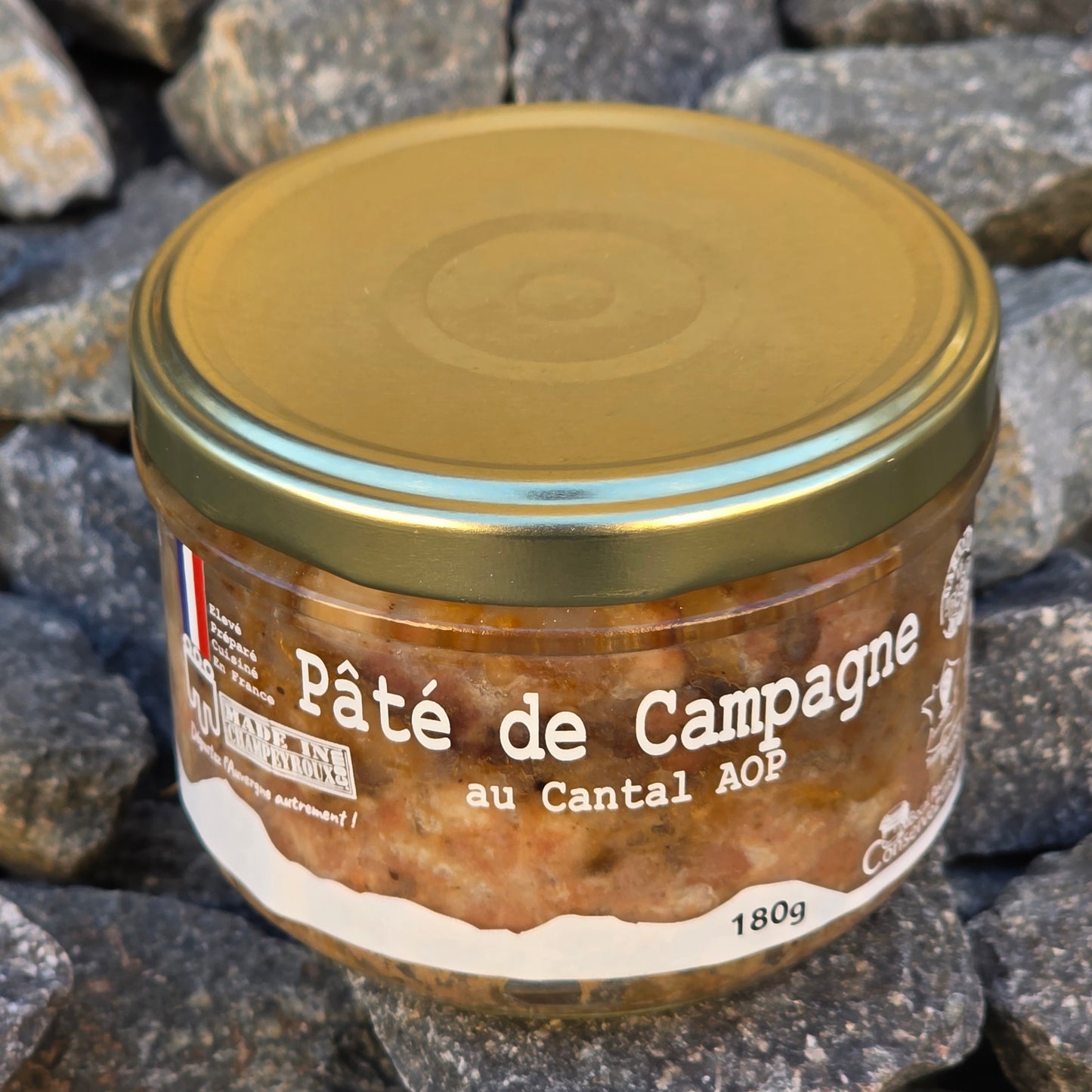 Pâté de Campagne au Cantal AOP 180g bocal – Le Picnic Français