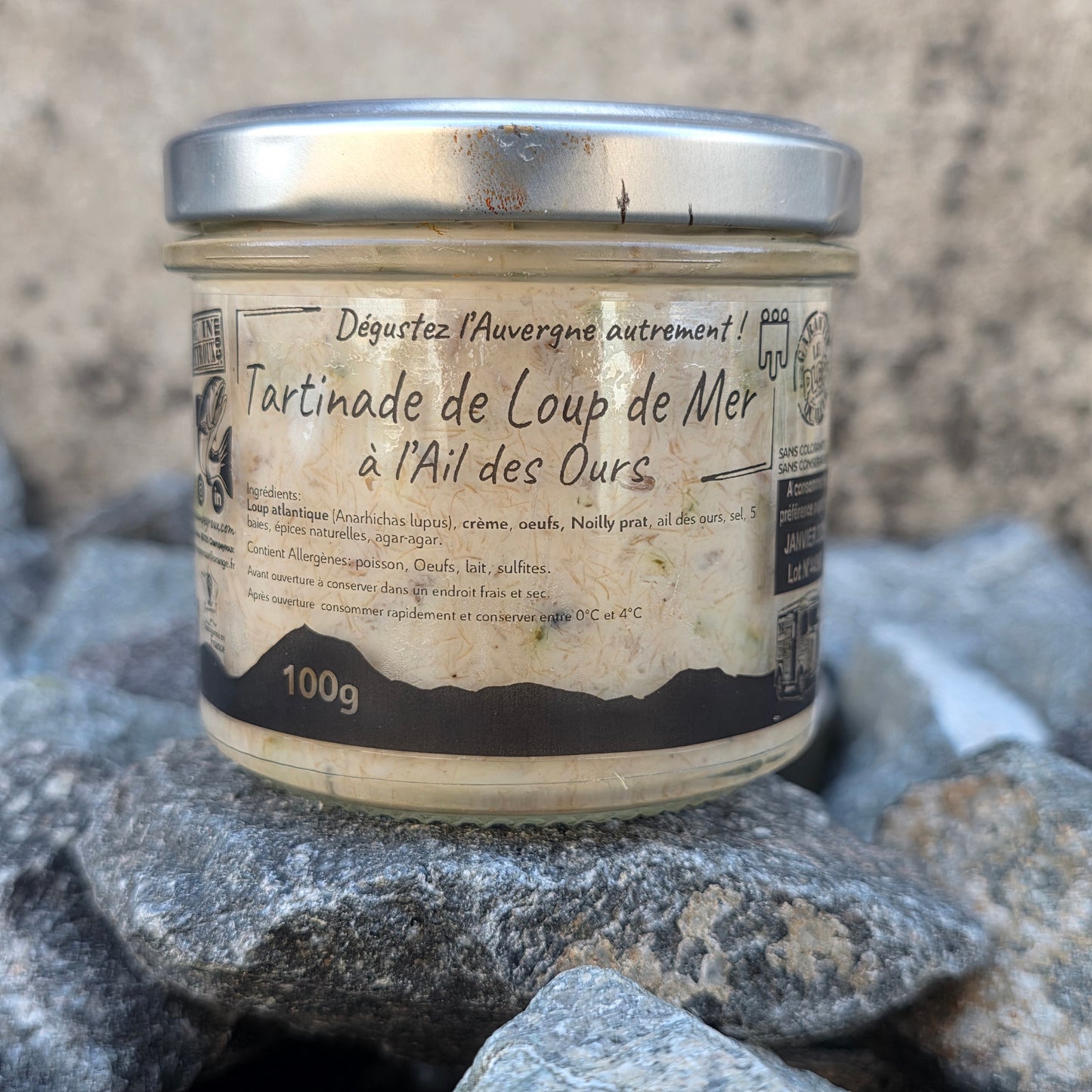 Rillette de Loup de mer à l'ail des ours