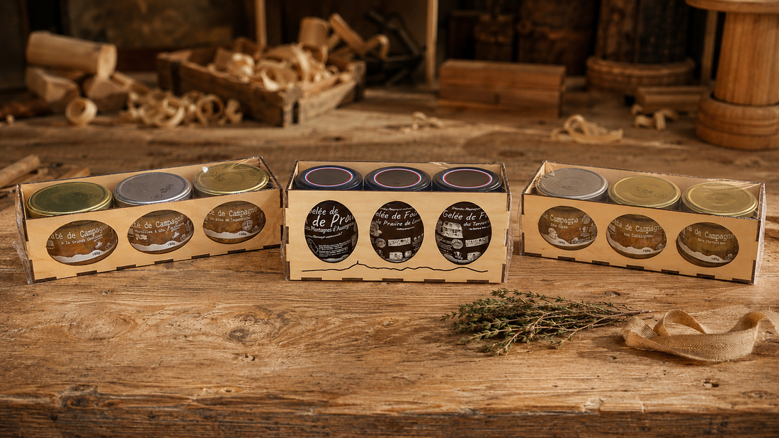 Nos coffrets cadeaux en bois : le terroir auvergnat prêt à offrir
