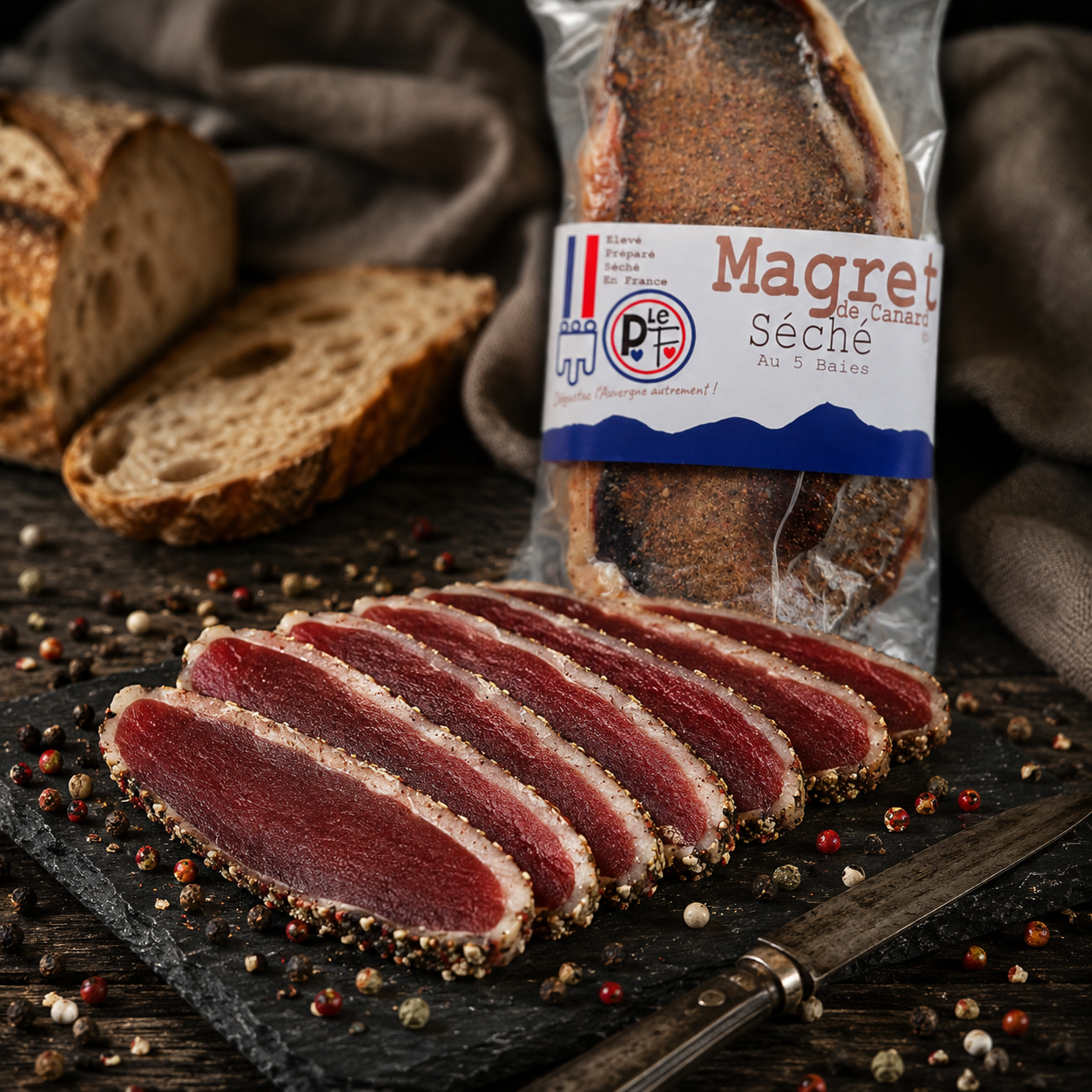 Magret de canard séché aux 5 baies ambiance — Le Picnic Français