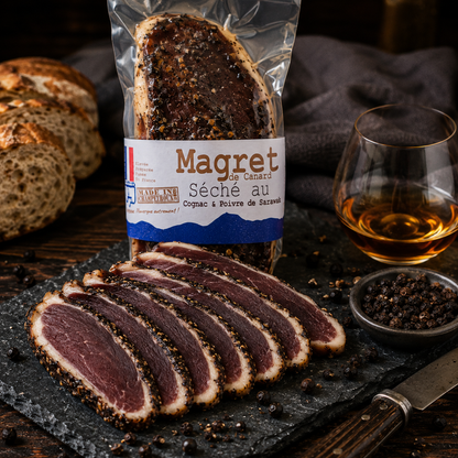 Magret de canard séché cognac poivre Sarawak ambiance — Le Picnic Français