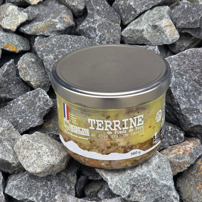 Terrine de pieds de porc du Cantal au foie gras de canard – vue dégustation – Le Picnic Français