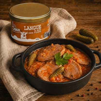 Langue de boeuf sauce piquante