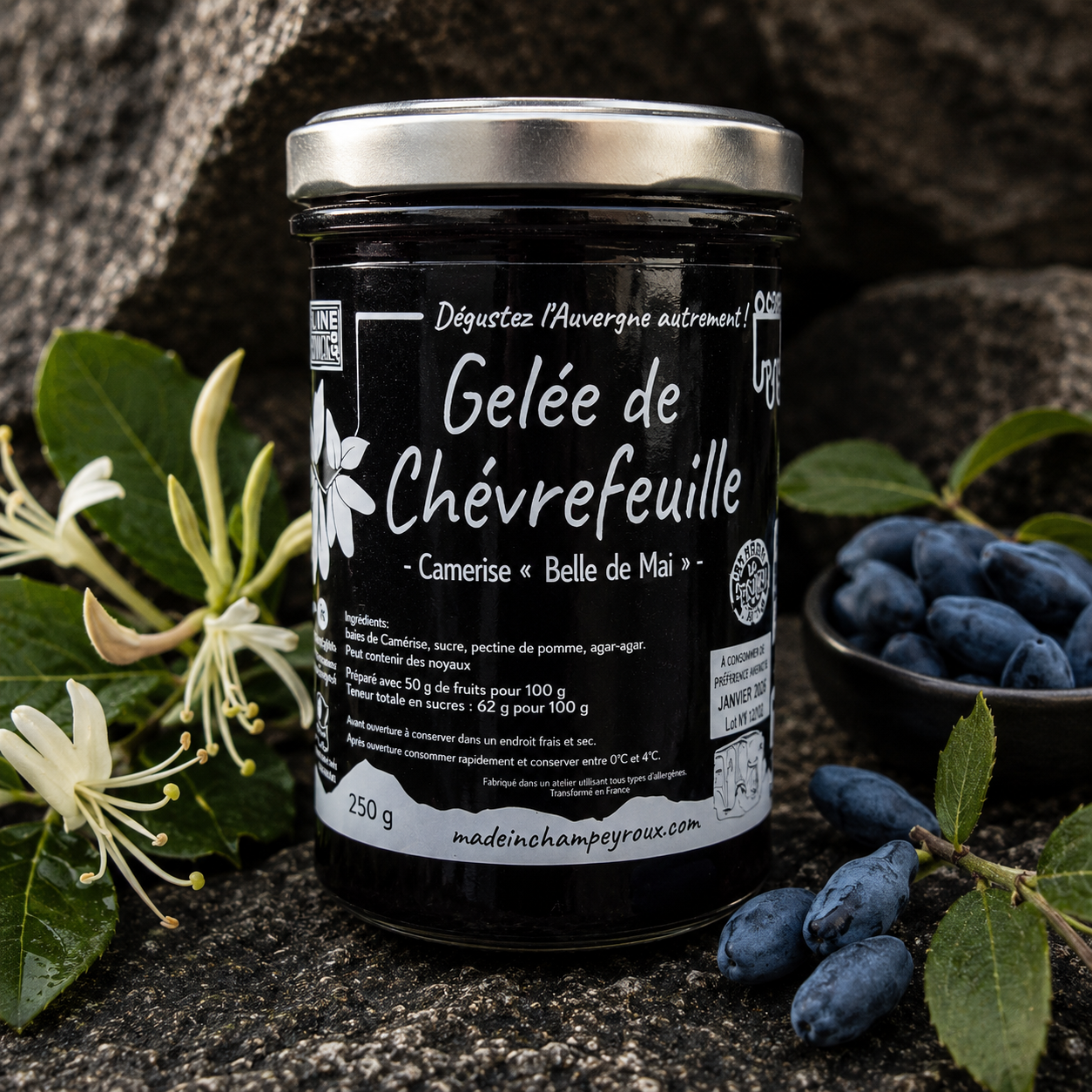 Gelée de Chèvrefeuille Camérise « Belle de Mai » – 250g