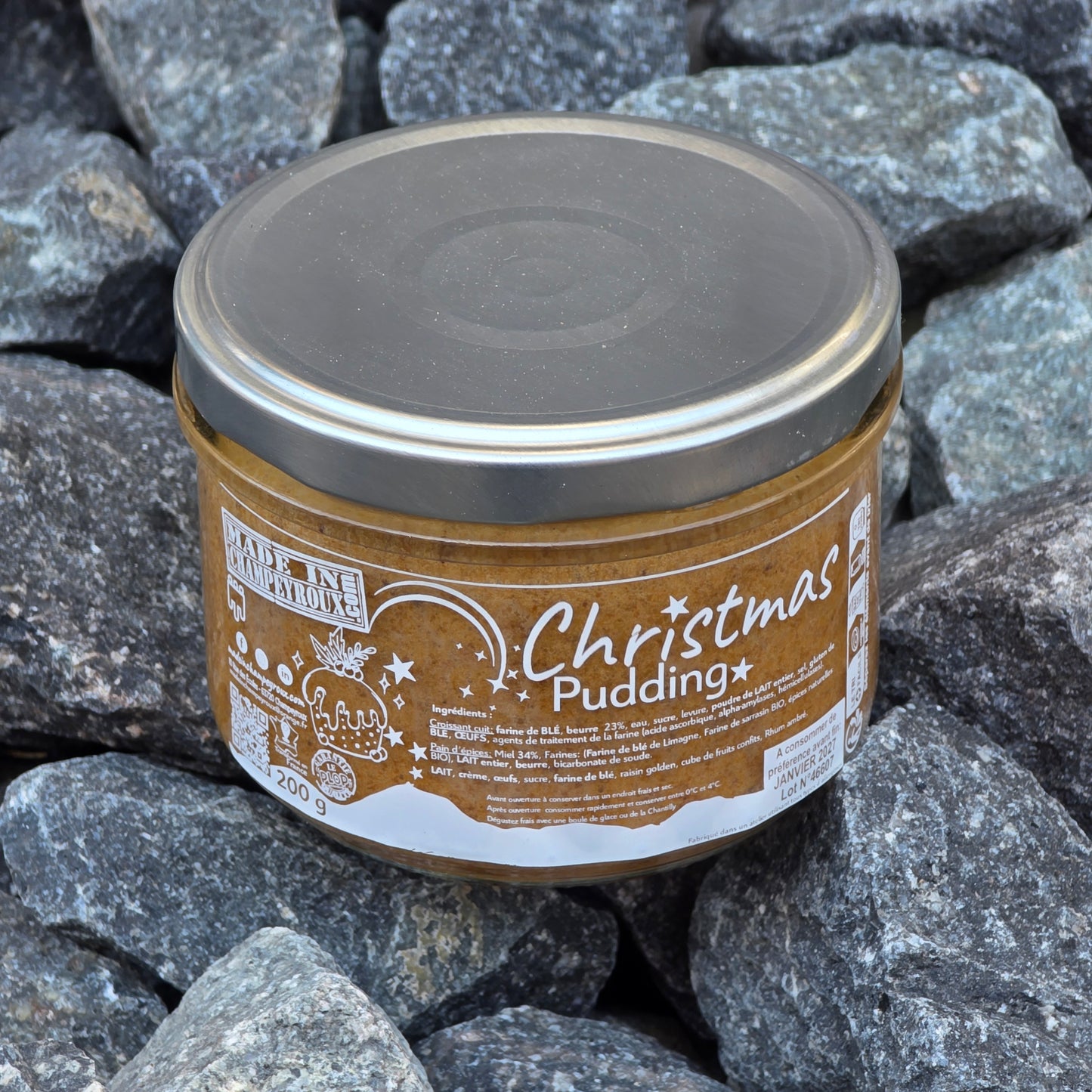 Christmas Pudding 200g, bocal gourmand Made in Champeyroux – Le Picnic Français