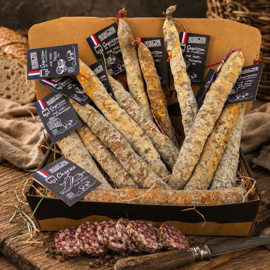Box Découverte - 12 Saucissons au Porc du Cantal