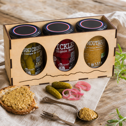 Coffret Bois Pickkles & Moutarde de Champeyroux