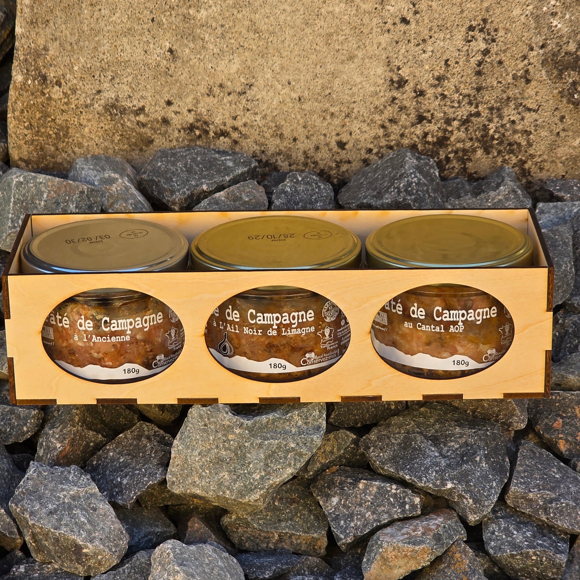 Coffret Pâtés Gourmands en boîte bois – Le Picnic Français