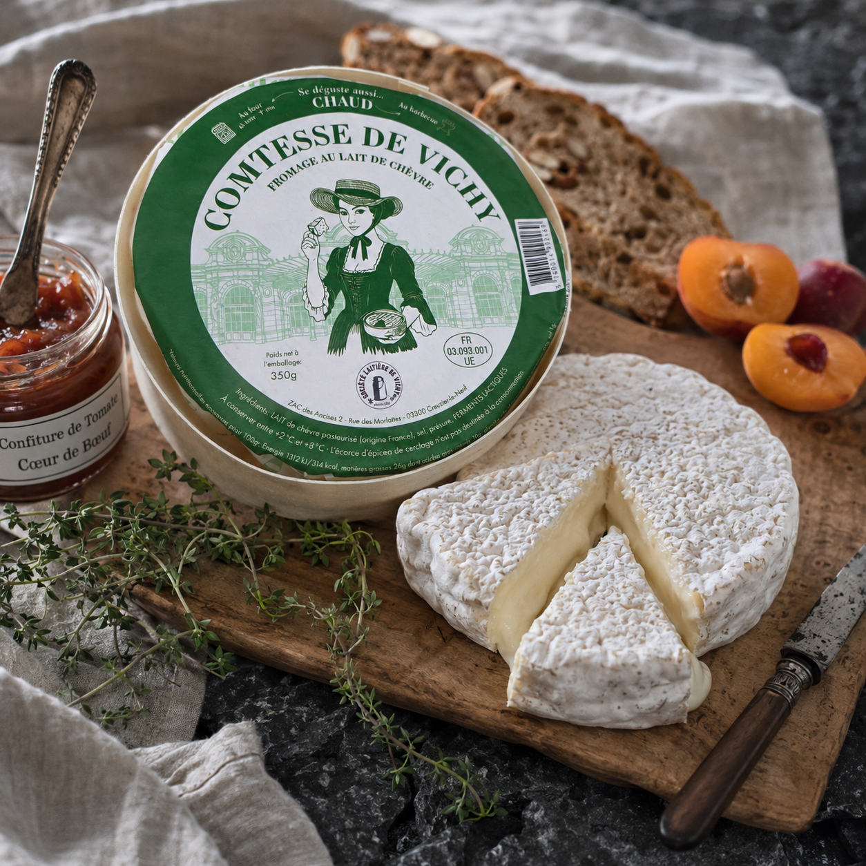 La Comtesse de Chèvre 350g — fromage pâte molle croûte fleurie — Le Picnic Français