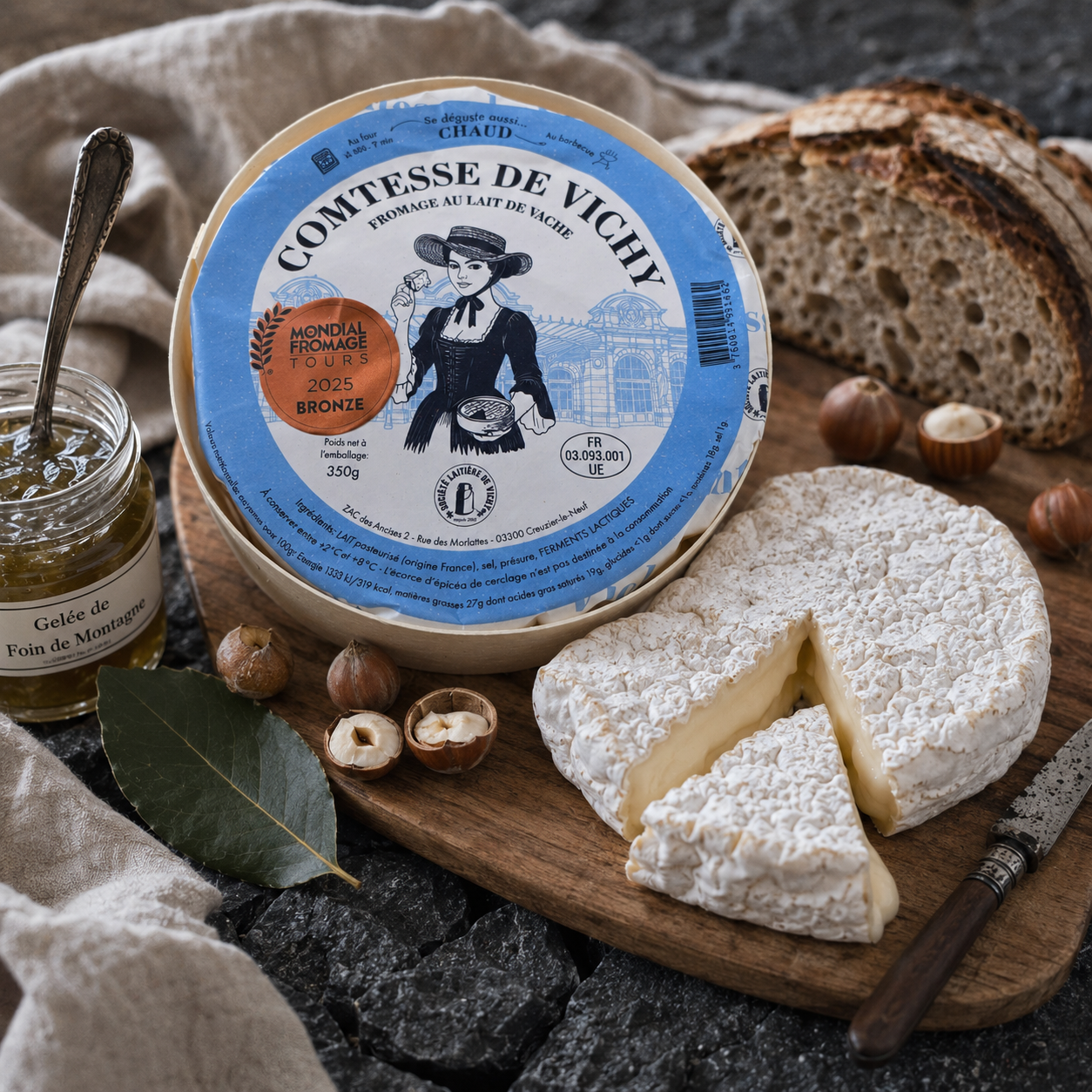 La Comtesse de Vichy 350g — Médaille Bronze Mondial Fromage Tours 2025 — Le Picnic Français