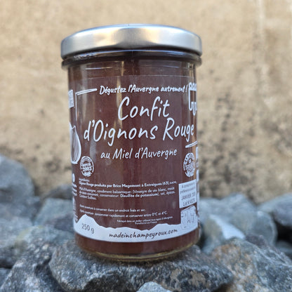 Confit d'oignons rouges au miel d'Auvergne 250g – Made in Champeyroux