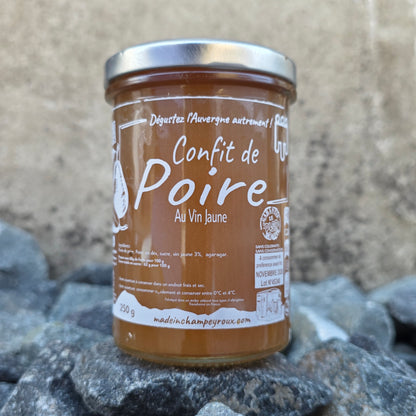 Confit de poire au vin jaune 250g – Made in Champeyroux, Auvergne