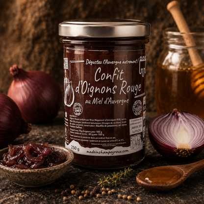Confit d'Oignons Rouges au Miel d'Auvergne – 250g