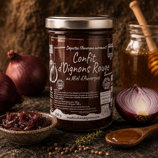 Confit d'Oignons Rouges au Miel d'Auvergne – 250g