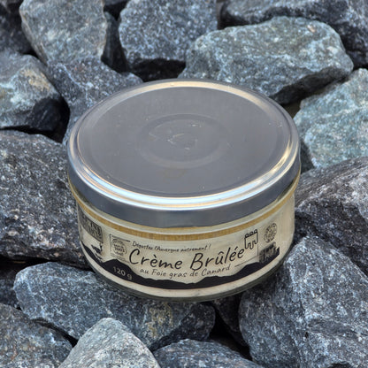 Crème brûlée au foie gras de canard en bocal 125g – Made in Champeyroux, Auvergne