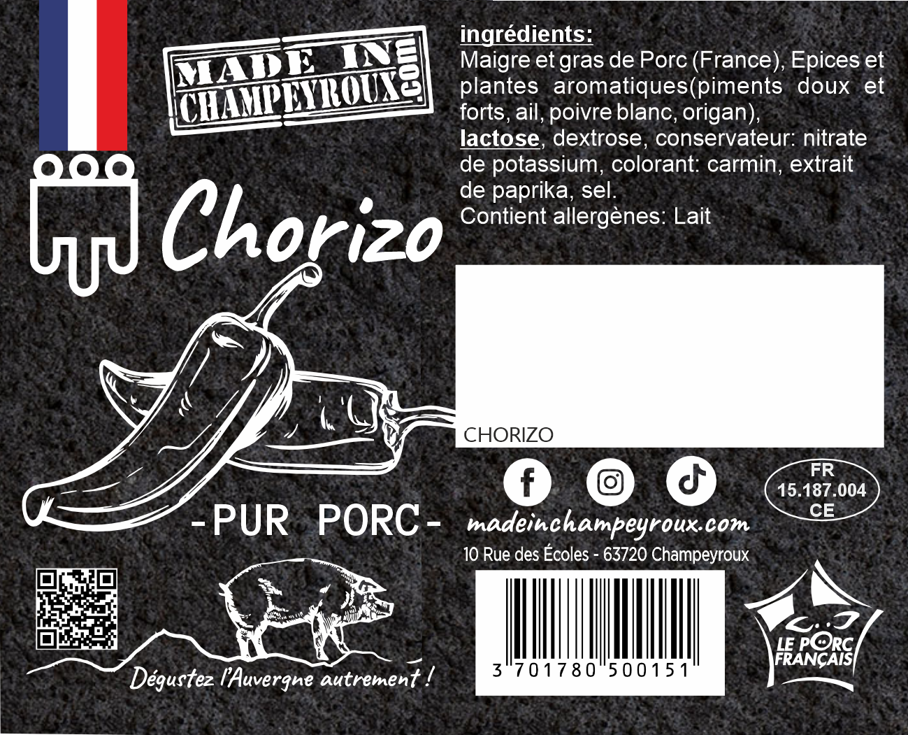 Saucisson façon Chorizo à l'Auvergnate – Charcuterie Auvergne
