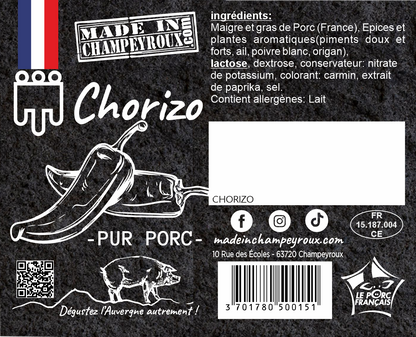 Saucisson façon Chorizo à l'Auvergnate – Charcuterie Auvergne