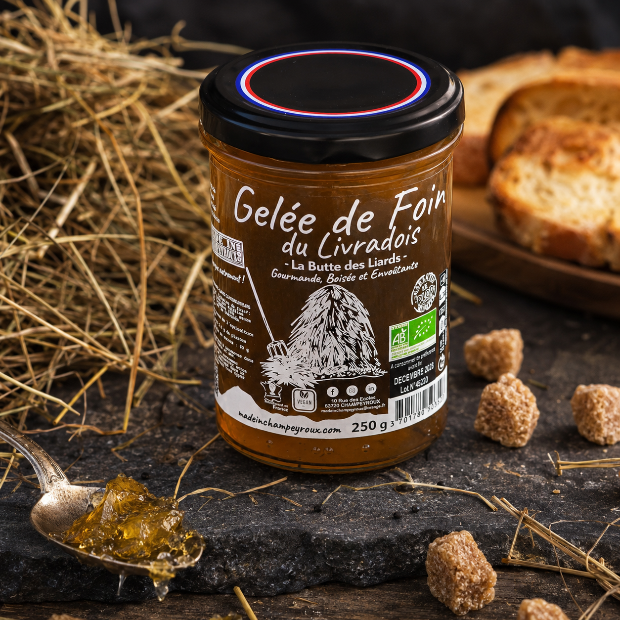 Gelée de Foin Bio du Livradois, foin séché et sucre de canne – Le Picnic Français