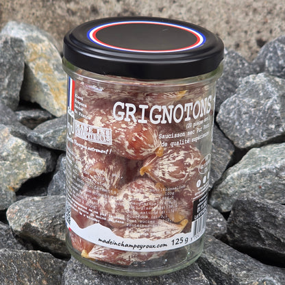 Grignotons nature pur porc x20 - détail des mini-saucissons secs - Le Picnic Français