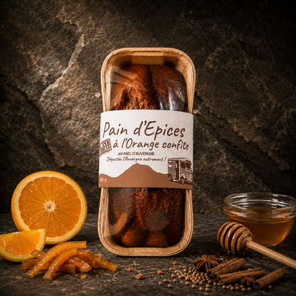 Pain d'Épices Maison à l'Orange Confite – Miel d'Auvergne