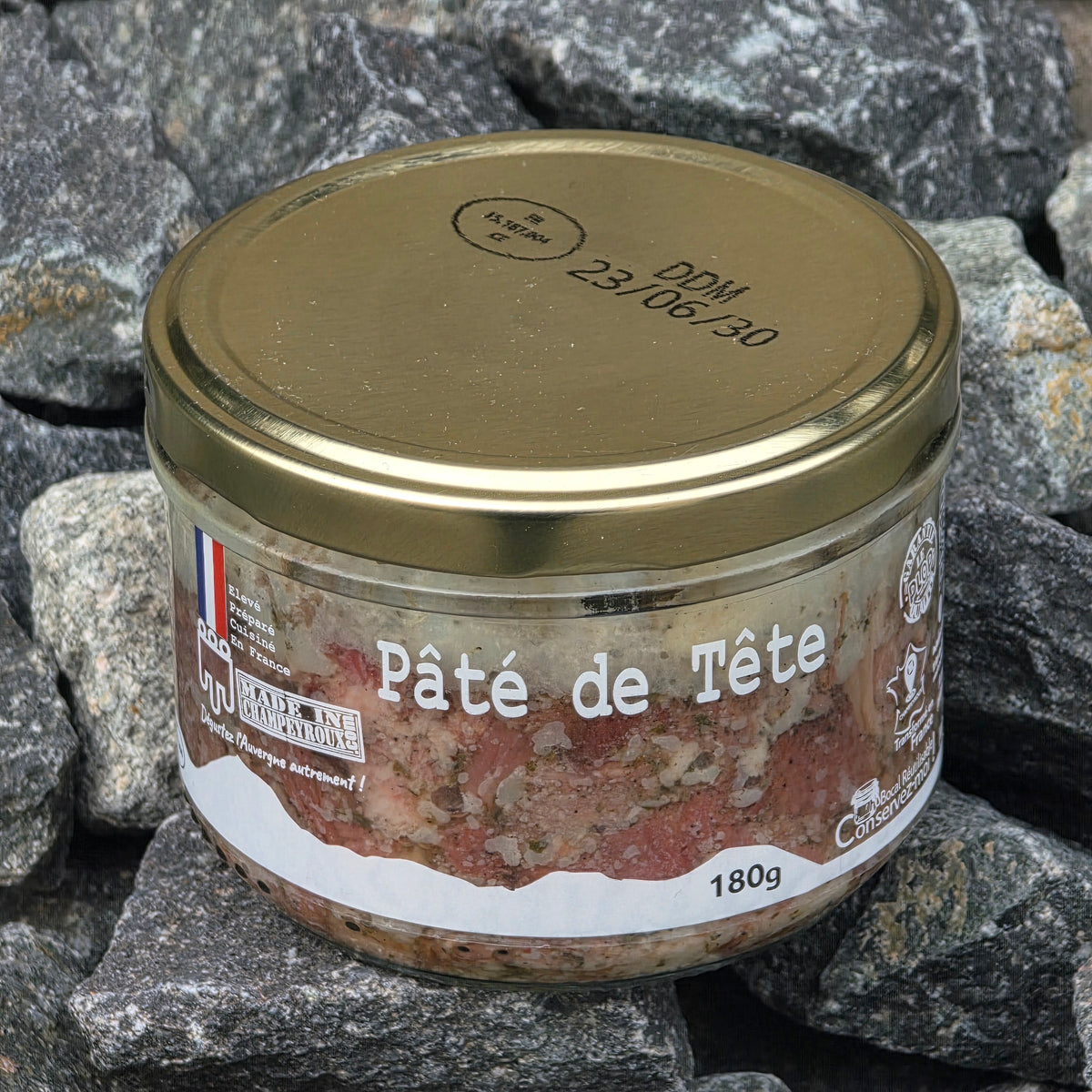 Pâté de tête pur porc Auvergne, bocal 180g - Le Picnic Français