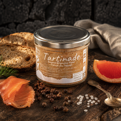 Rillette de saumon fumé au poivre Timut du Népal en bocal 100g – Le Picnic Français