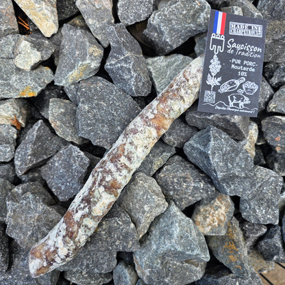 Saucisson sec à la moutarde gastronomique BIO de Champeyroux — Le Picnic Français