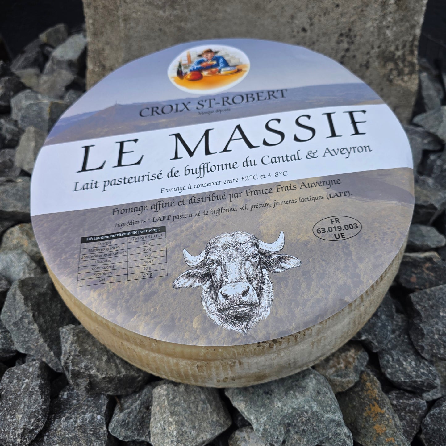 La Tomme Le Massif — tomme entière Croix St Robert lait de bufflonne — Le Picnic Français