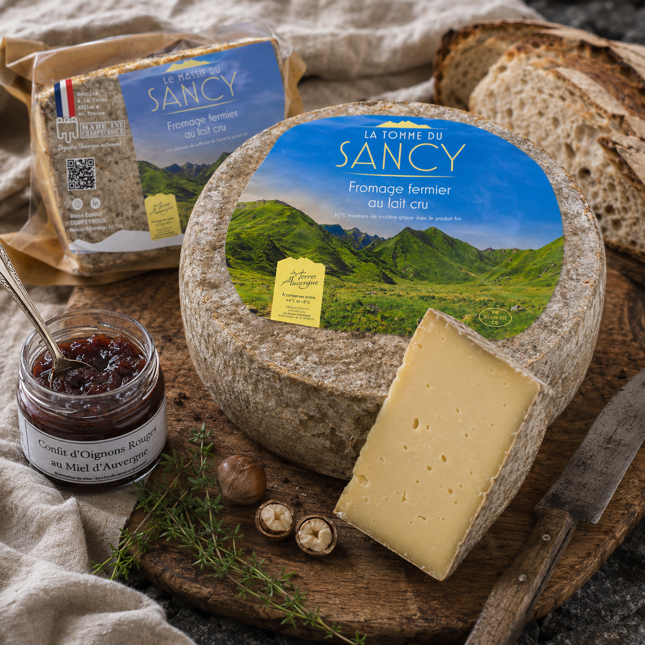 La Tomme du Sancy portion ~500g — fromage fermier lait cru — Le Picnic Français