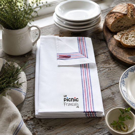 Torchon Le Picnic Français lot de 2 blanc Made in France – Le Picnic Français
