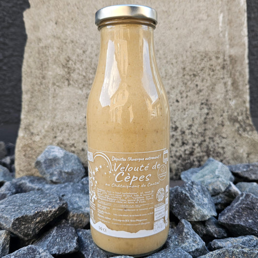 Velouté de Cèpes & Châtaignes du Cantal
